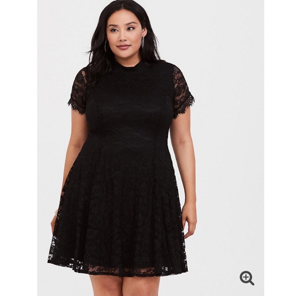 torrid Dresses & Skirts - NWT TORRID Lace High Neck Skater Dress SZ 1X